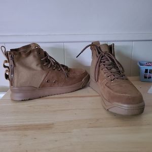 Tan high top sneakers
